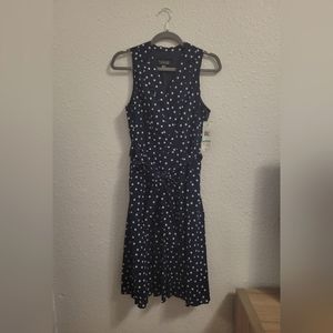 NWT Black Label Polka-Dot Navy Dress